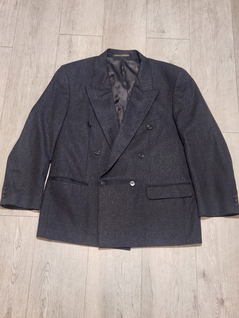 Vintage St Michael Marks & Spencer Pure Wool Double Breasted Blazer 40S